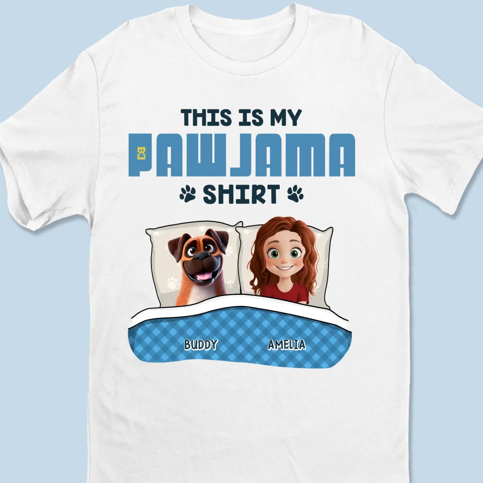 T-shirt « This Is My Pawjama » - T-shirt unisexe personnalisé pour chien, haut de gamme, sweat à capuche - Cadeau pour propriétaires d'animaux et amoureux des animaux