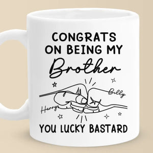 Félicitations pour être devenu mon frère ! Mug personnalisé pour la famille ! Cadeau pour les membres de la famille