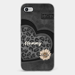 Tu es ma fleur éternelle, maman - Coque de téléphone transparente personnalisée pour la famille - Cadeau pour maman, grand-mère