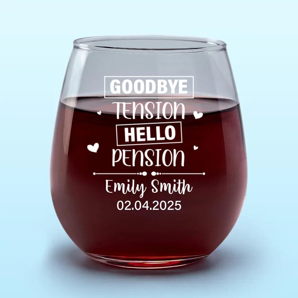 Un souvenir significatif pour célébrer leur nouveau voyage - Verre à vin personnalisé - Appréciation, cadeau de retraite pour collègues, amis de travail, collègues