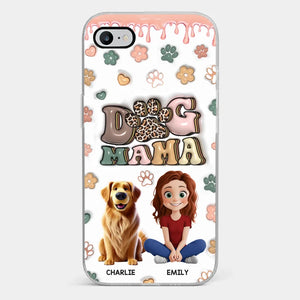 Le bonheur est un chiot chaleureux – Coque de téléphone transparente personnalisée avec effet gonflable 3D – Cadeau pour les propriétaires et les amoureux des animaux