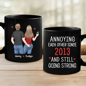 Tu es la meilleure chose que j'ai jamais trouvée sur Internet - Tasse noire personnalisée pour couple - Cadeau pour mari et femme, anniversaire