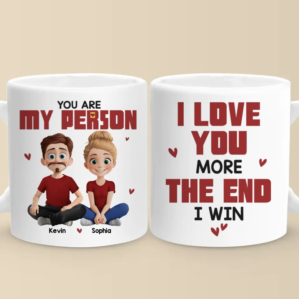 L'amour, c'est être avec toi - Tasse personnalisée pour couple - Cadeau pour mari et femme, anniversaire
