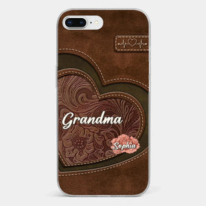 Her Love Blossoms In Every Season - Family Personalized Custom Clear Phone Case - Gift For Mom, Grandma