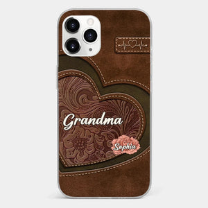Her Love Blossoms In Every Season - Family Personalized Custom Clear Phone Case - Gift For Mom, Grandma