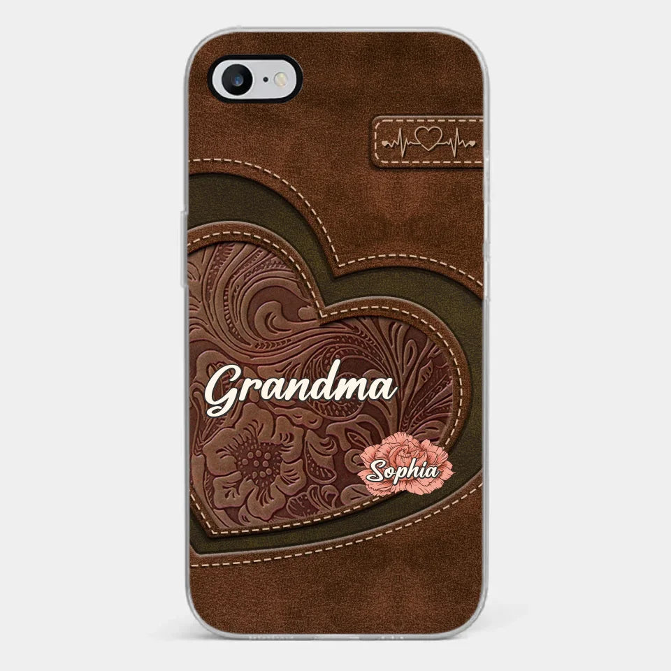 Her Love Blossoms In Every Season - Family Personalized Custom Clear Phone Case - Gift For Mom, Grandma
