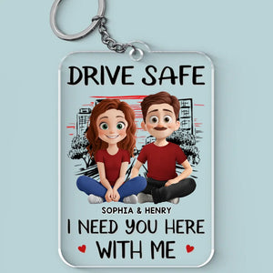 Ton amour est ma force - Porte-clés personnalisé en acrylique pour couple - Cadeau pour mari et femme, anniversaire