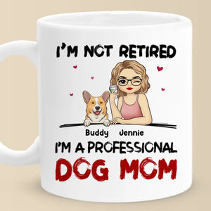Une maman de chien professionnelle - Tasse personnalisée pour chien - Cadeau de remerciement, de départ à la retraite pour collègues, collègues, membres de la famille, propriétaires d'animaux, amoureux des animaux