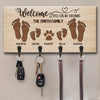 Home Sweet Home, This Is The Place To Find Happiness - Family Personalized Custom Home Decor Key Hanger, Key Holder - House Warming Gift For Family Members