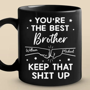Tu es le meilleur frère - Mug noir personnalisé pour la famille - Cadeau pour les membres de la famille