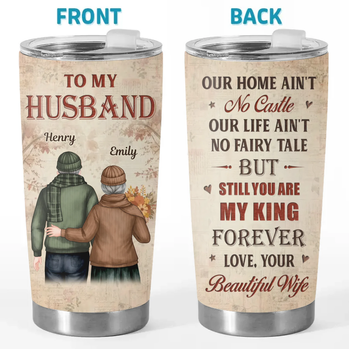 L'amour est tout ce dont nous avons besoin - Verre personnalisé pour couple - Cadeau pour mari et femme, anniversaire