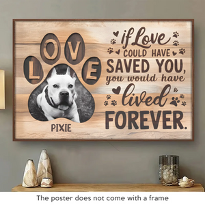 Photo personnalisée « Cours gratuitement, mon cher ami » – Affiche horizontale personnalisée commémorative – Cadeau de condoléances pour les propriétaires et les amoureux des animaux