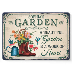 Là où les fleurs fleurissent, l'espoir aussi - Plaque en métal personnalisée pour la décoration intérieure - Cadeau pour vous-même, vos meilleurs amis, vos frères et sœurs, les membres de votre famille
