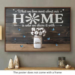 Les liens familiaux, un fil conducteur d'amour et de soutien - Affiche horizontale personnalisée pour la famille - Cadeau pour les membres de la famille