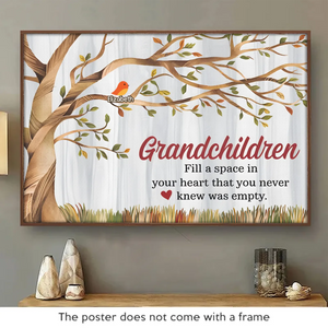 Les petits-enfants rendent les moments de la vie magiques - Affiche horizontale personnalisée pour la famille - Cadeau pour grand-mère, grand-père et petit-enfant