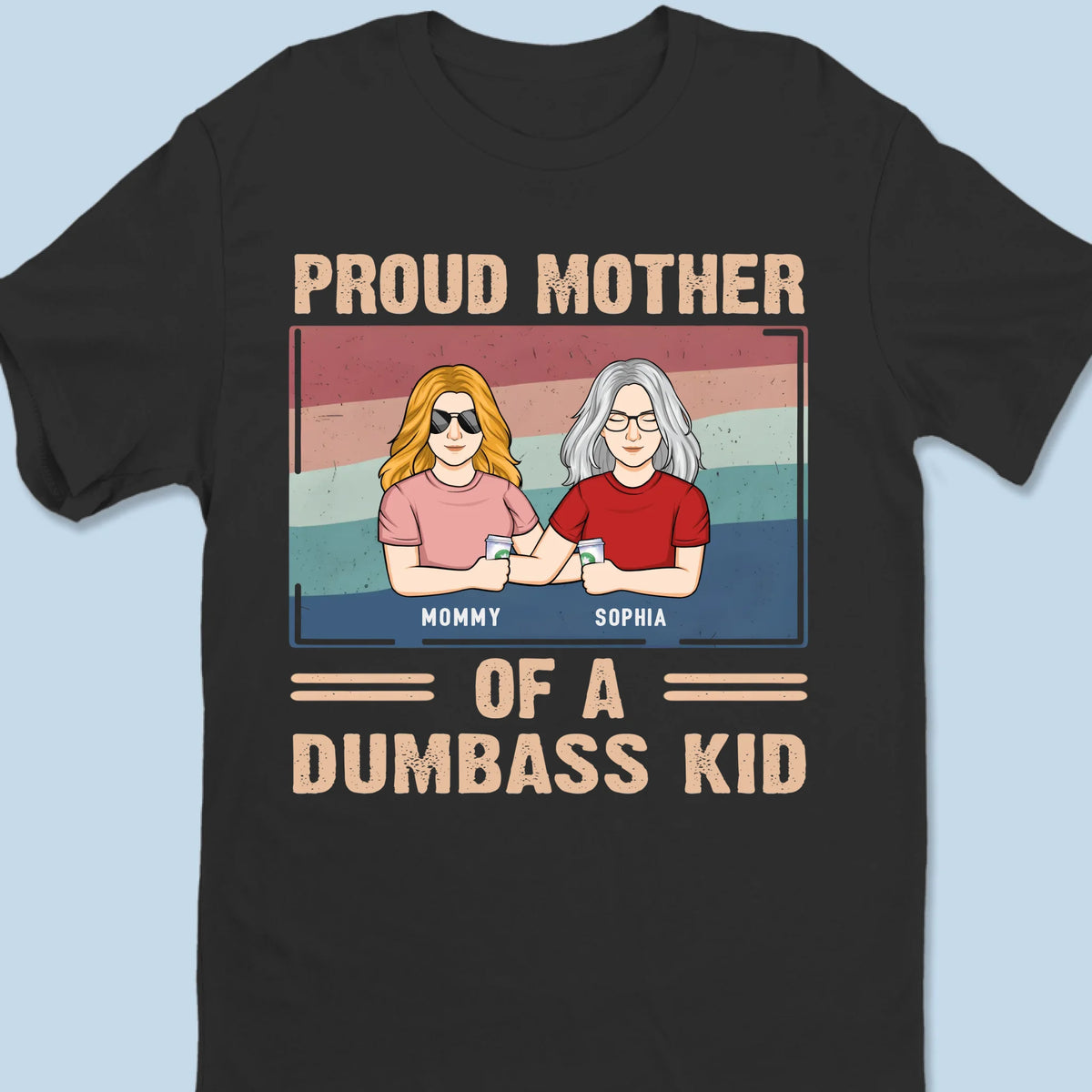 Dans un monde plein de chaos, tu es mon calme, maman - T-shirt unisexe personnalisé pour la famille, t-shirt premium, sweat à capuche - Fête des mères, cadeau pour maman