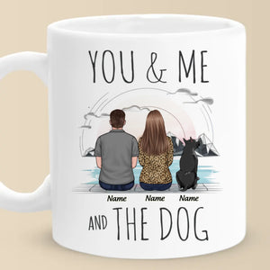 Ensemble avec nos chiots - Tasse personnalisée pour couple - Cadeau pour mari et femme, anniversaire, propriétaires d'animaux, amoureux des animaux