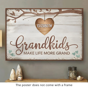 Chaque petit-enfant est une grande bénédiction - Affiche horizontale personnalisée pour la famille - Cadeau pour maman, grand-mère