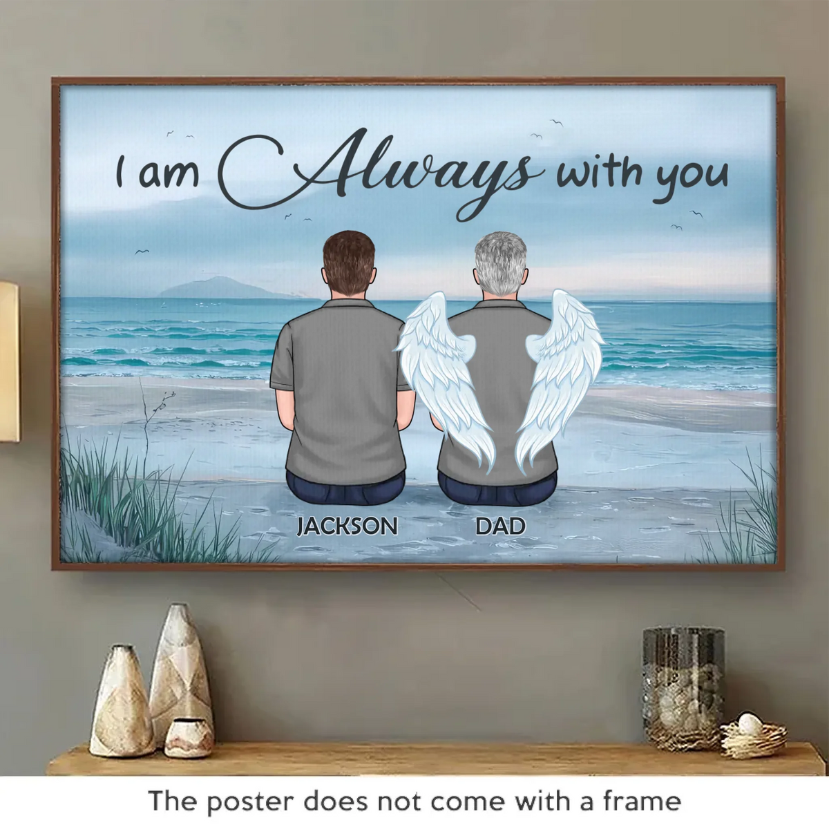 Chaque jour avec toi est un cadeau - Affiche horizontale personnalisée commémorative - Cadeau de condoléances pour les membres de la famille