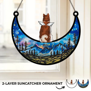 Vos ronronnements résonnent dans nos souvenirs - Ornement attrape-soleil personnalisé à suspendre à une fenêtre - Cadeau de condoléances pour les propriétaires et les amoureux des animaux