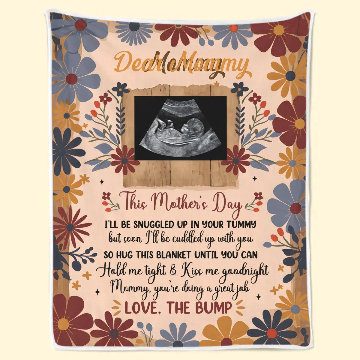 Couverture personnalisée avec photo « Petites mains, petits pieds, grand amour » - Couverture personnalisée pour la famille - Cadeau pour la fête des mères, la baby shower, la première maman