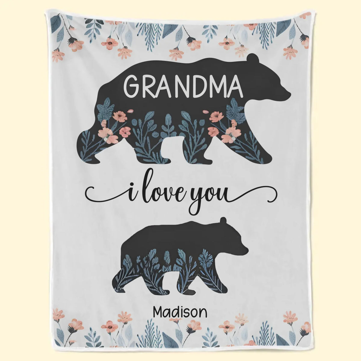 Les petits-enfants rendent la vie plus belle ! Couverture familiale personnalisée ! Cadeau pour maman et grand-mère