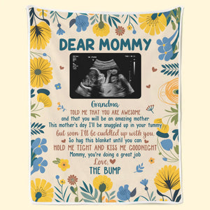 Couverture personnalisée avec photo « Petites mains, grands rêves » pour toute la famille - Cadeau de naissance, cadeau pour la première maman