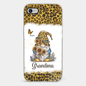 La sagesse d'un gnome, le cœur d'une grand-mère - Coque de téléphone transparente personnalisée pour la famille - Cadeau pour maman et grand-mère