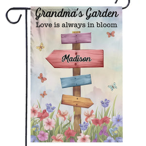 L'amour d'une mère est infini - Drapeau personnalisé pour la famille - Fête des Mères, cadeau pour maman, grand-mère