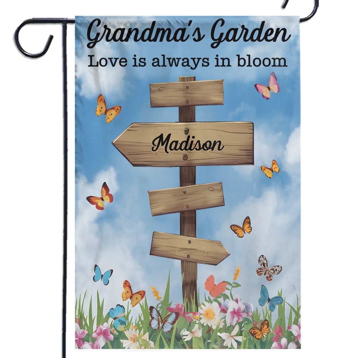 Les grands-mères rendent la vie plus douce – Drapeau personnalisé pour la famille – Fête des Mères, cadeau pour maman, grand-mère