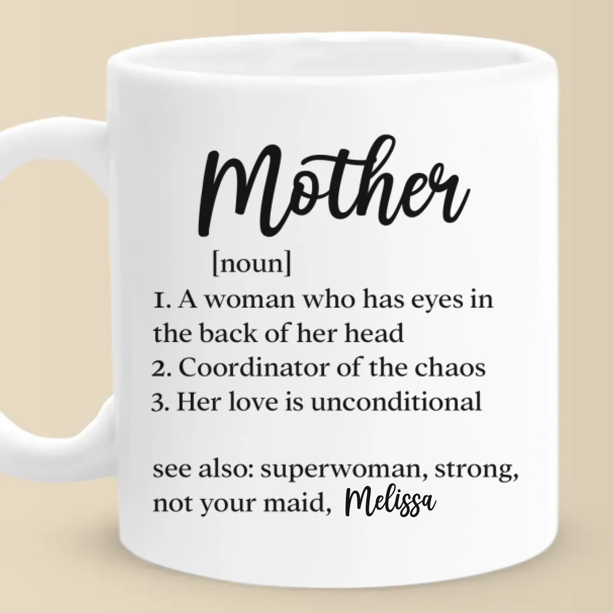 Quoi qu'il arrive, l'amour de maman ne s'estompe jamais - Tasse personnalisée familiale - Cadeau pour maman, grand-mère
