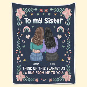 Cette couverture est un câlin de moi à toi - Couverture personnalisée Bestie - Cadeau pour meilleures amies, BFF, sœurs