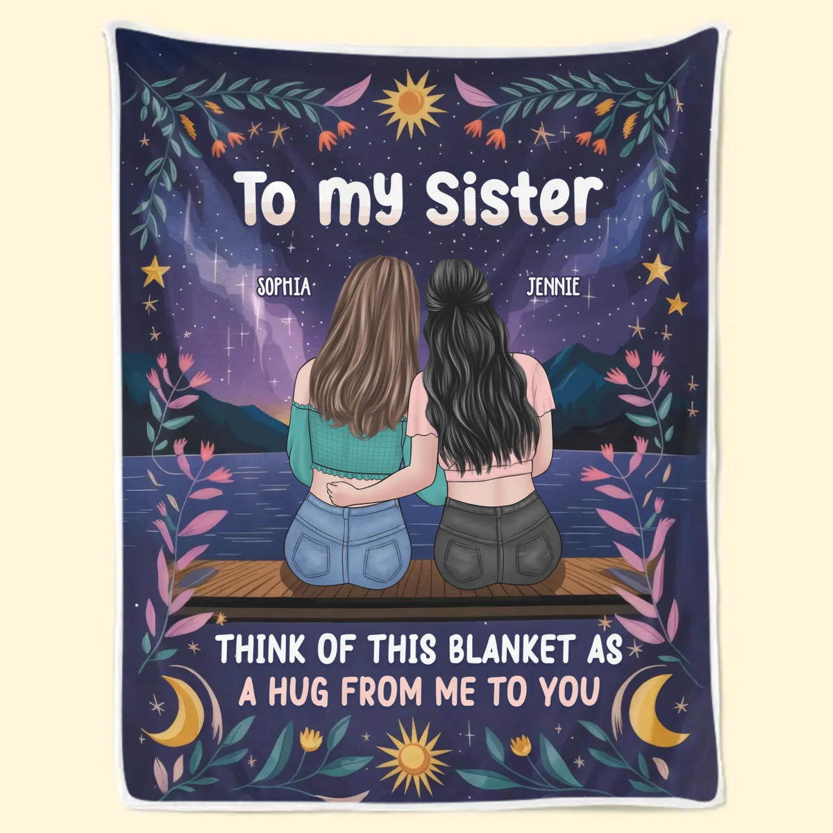 Un cadeau attentionné pour la personne qui vous connaît le mieux - Couverture personnalisée Bestie - Cadeau pour les meilleurs amis, BFF, sœurs