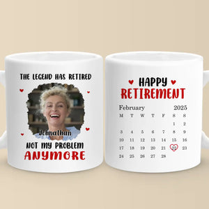 Tasse personnalisée avec photo « La retraite est un nouveau chapitre de la vie » - Cadeau de remerciement pour collègues, collègues de travail, collègues