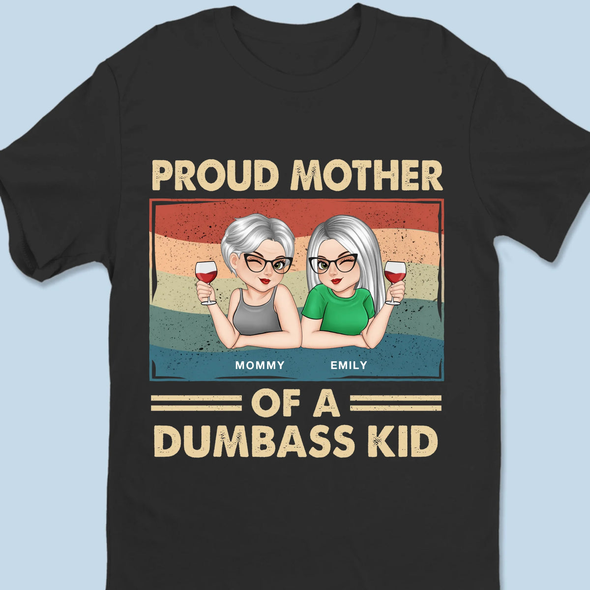 Un cadeau attentionné pour le cœur de la famille - T-shirt unisexe personnalisé pour la famille, t-shirt premium, sweat à capuche - Fête des Mères, cadeau pour maman, grand-mère