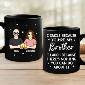 La famille est notre plus grande bénédiction - Mug noir personnalisé pour la famille - Cadeau pour les membres de la famille