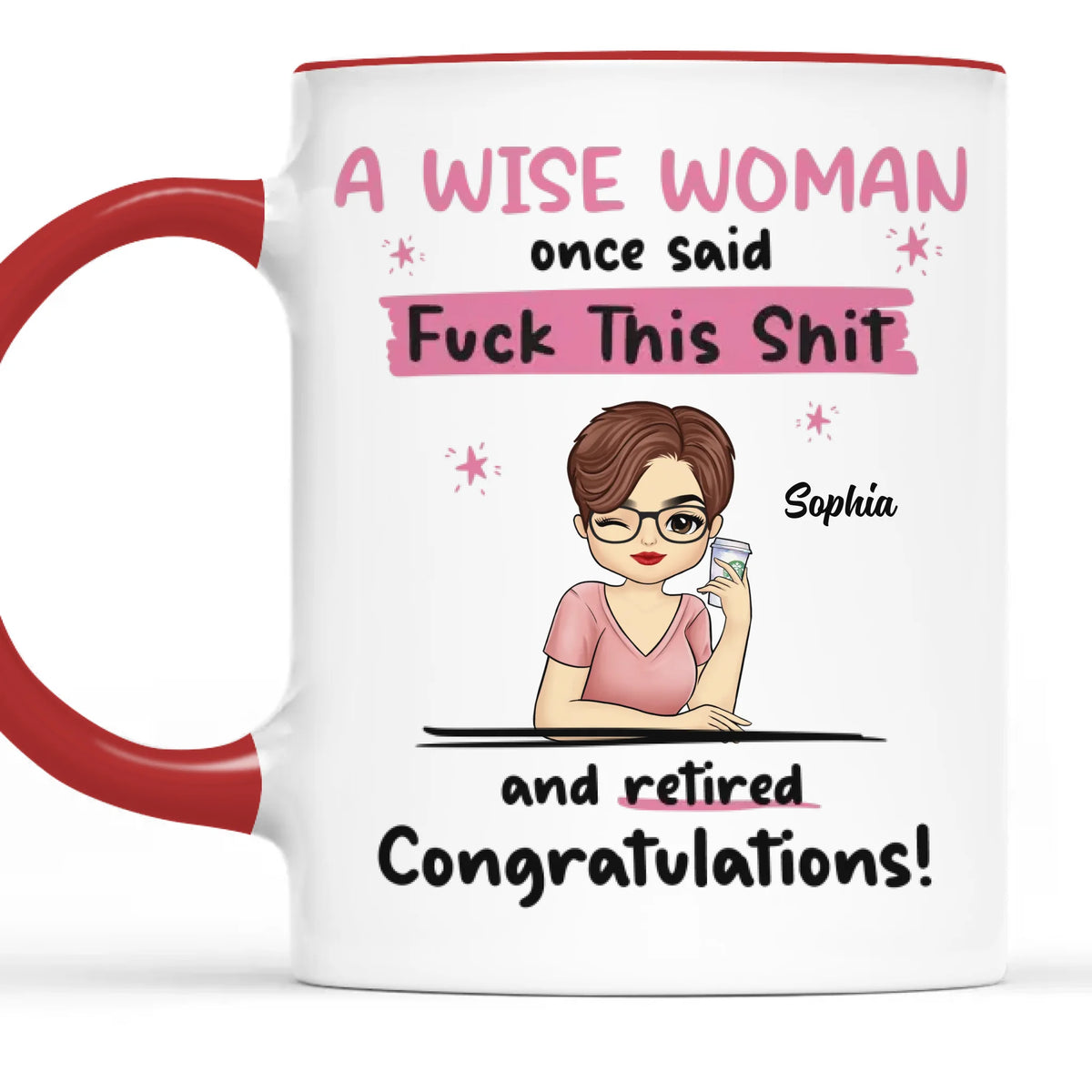 Ne réglez plus jamais d'alarme, profitez simplement de la vie - Tasse personnalisée avec accents pour collègues - Cadeau d'appréciation et de retraite pour collègues, amis de travail, collègues