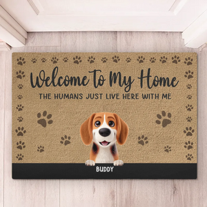 Les animaux font les règles, les humains paient les factures - Tapis décoratif personnalisé pour chien - Cadeau de pendaison de crémaillère pour propriétaires et amoureux des animaux