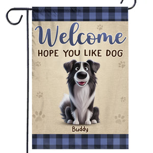 Pattes, jeu, répétition – Drapeau personnalisé pour chien – Cadeau pour propriétaires et amoureux des animaux