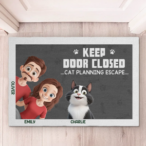 Dans un monde chaotique, les chats apportent la paix - Tapis décoratif personnalisé pour chat - Cadeau de pendaison de crémaillère pour les propriétaires et les amoureux des animaux