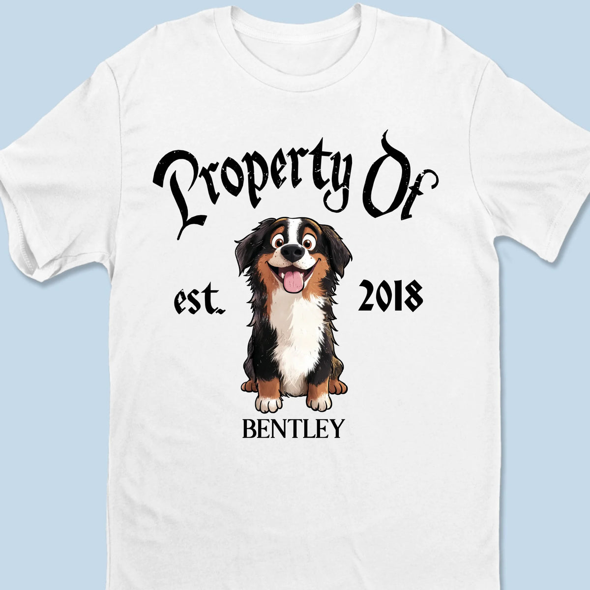 Propriété de mon chien - T-shirt unisexe personnalisé, haut de gamme, sweat à capuche - Cadeau pour propriétaires et amoureux des animaux