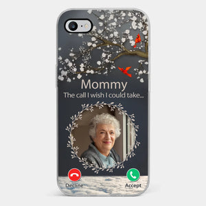 Photo personnalisée : un geste personnalisé qui apporte réconfort et paix - Étui de téléphone transparent personnalisé commémoratif - Cadeau de condoléances pour les membres de la famille