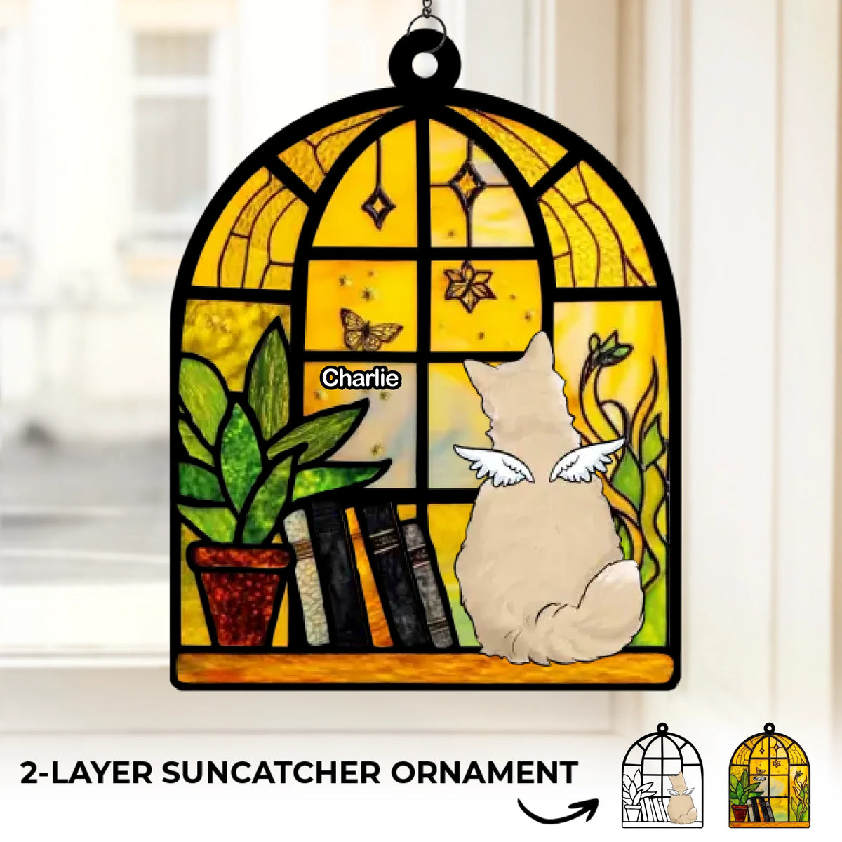 Chaque chat est mon meilleur ami - Décoration de fenêtre personnalisée en forme de chat - Cadeau pour les propriétaires d'animaux et les amoureux des animaux