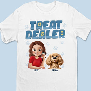 Revendeur officiel de friandises - T-shirt unisexe personnalisé pour chien, t-shirt premium, sweat à capuche - Cadeau pour propriétaires et amoureux des animaux