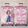 A Fun Way To Keep Your Luggage Safe And Stylish - Travel Personalized Custom Luggage Cover - Summer Vacation Gift, Gift For Adventure Travel Lovers