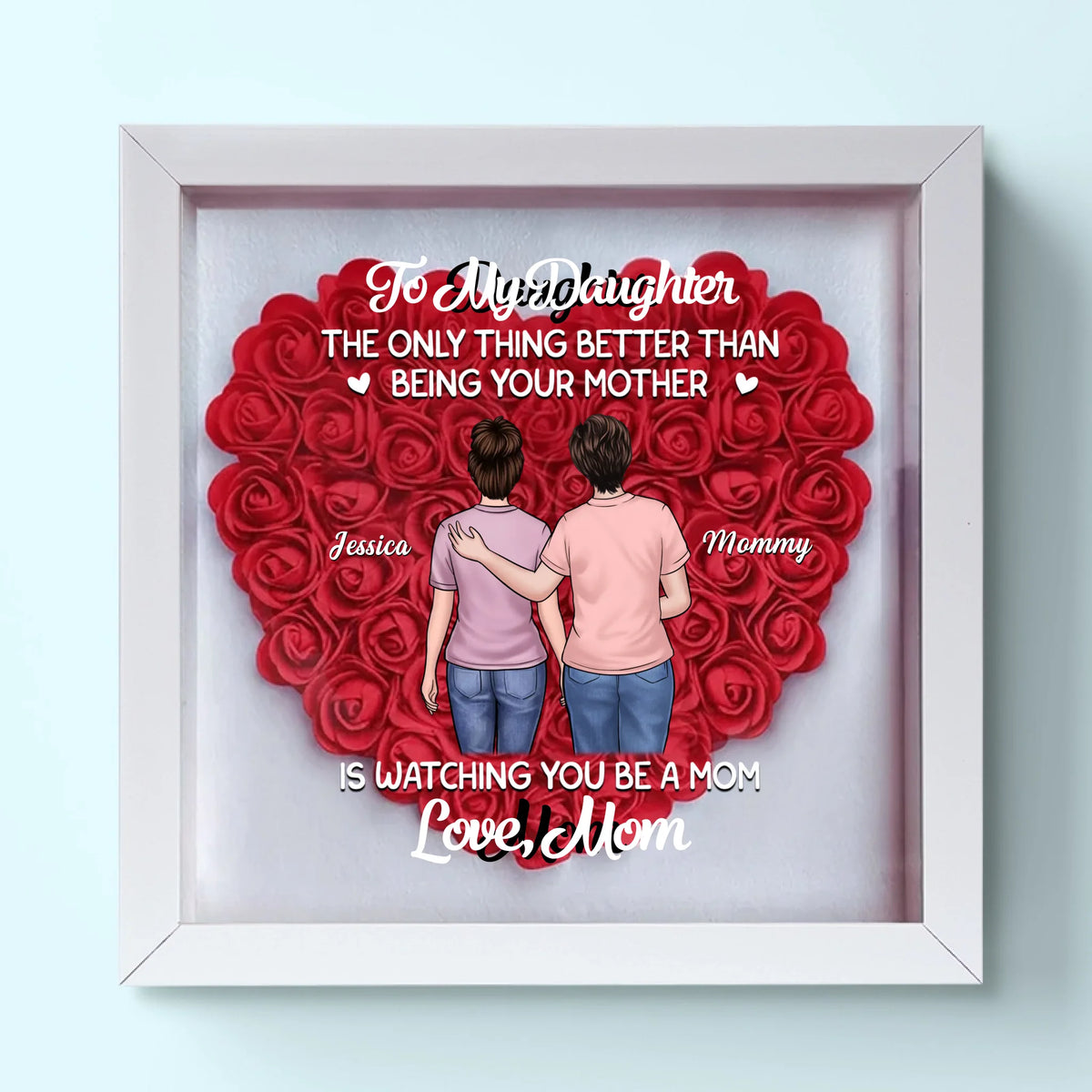La seule chose qui soit meilleure que d'être ta mère - Boîte à fleurs personnalisée pour la famille - Fête des mères, cadeau pour fille