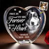 Custom Photo Your Love Lives On In My Heart - Memorial Personalized Custom Engraved 3D Crystal Heart Shaped - Sympathy Gift For Pet Owners, Pet Lovers