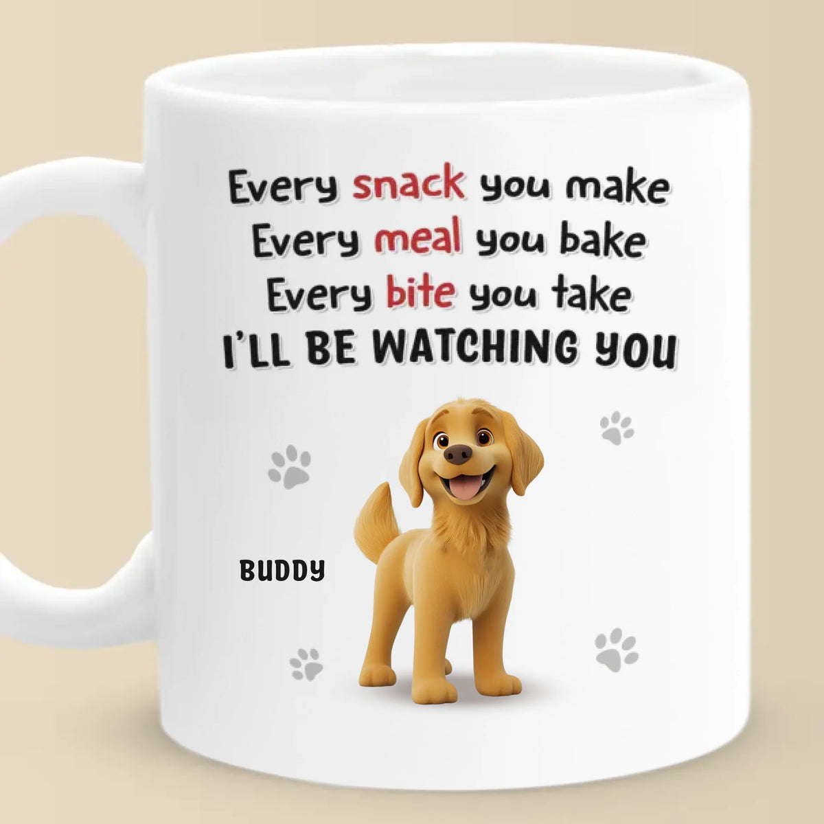 Cette maison fonctionne en remuant la queue et en offrant des collations - Tasse personnalisée pour chien - Cadeau pour les propriétaires d'animaux et les amoureux des animaux