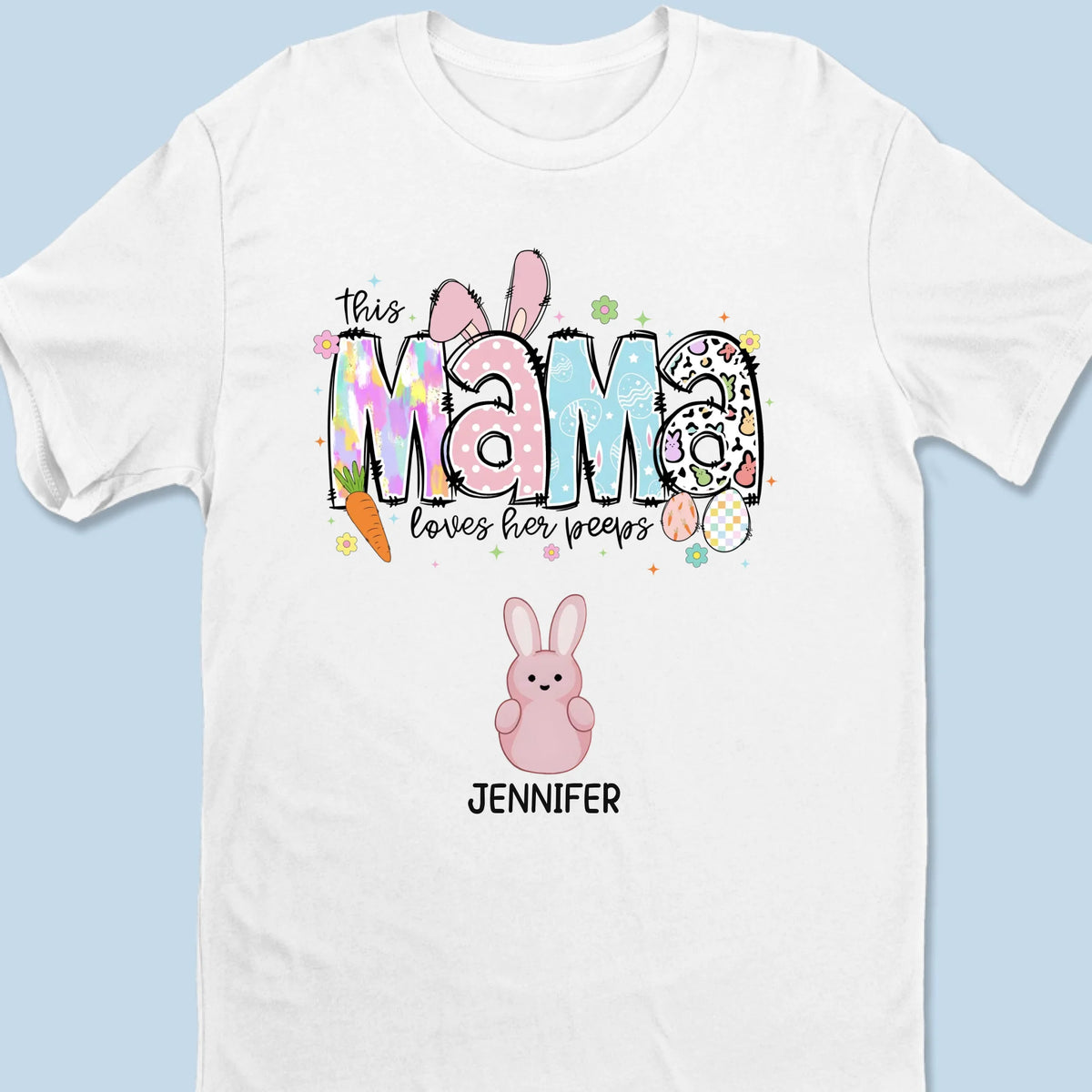 Petits lapins, grand amour ! T-shirt unisexe personnalisé pour la famille, haut de gamme, sweat à capuche ! Cadeau de Pâques pour maman et grand-mère