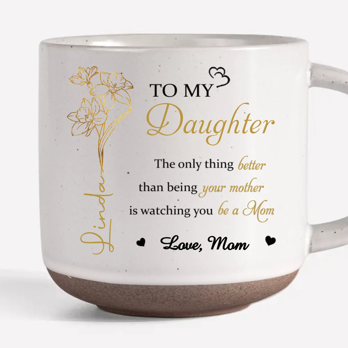 Le meilleur amour est celui d'une mère - Mug personnalisé en céramique imprimé pour la famille - Fête des Mères, cadeau pour maman, fille